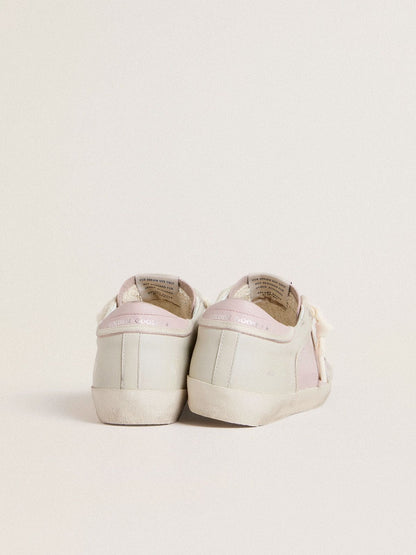 Super-Star LTD in pink leather with silver foiled leather star and pink leather heel tab - Golden Goose Women