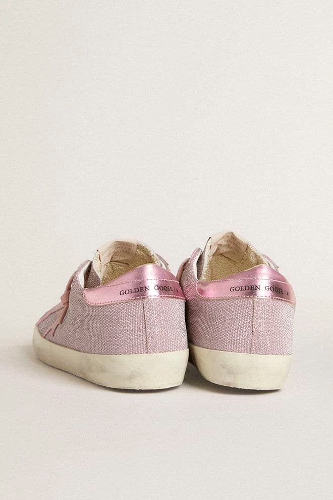 Super-Star LTD in glitter with suede star and leather heel tab - Golden Goose Women