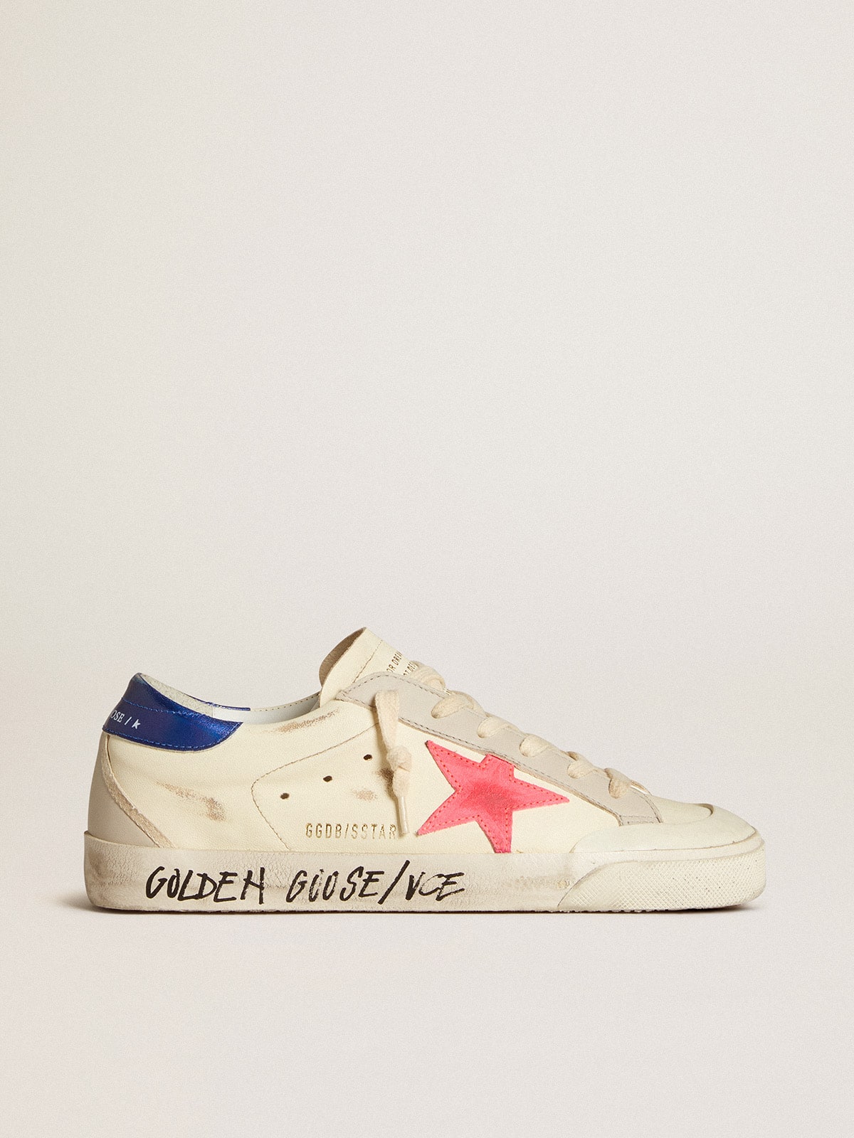 Women’s Super-Star in nappa with suede star and metallic leather heel tab - Golden Goose Women