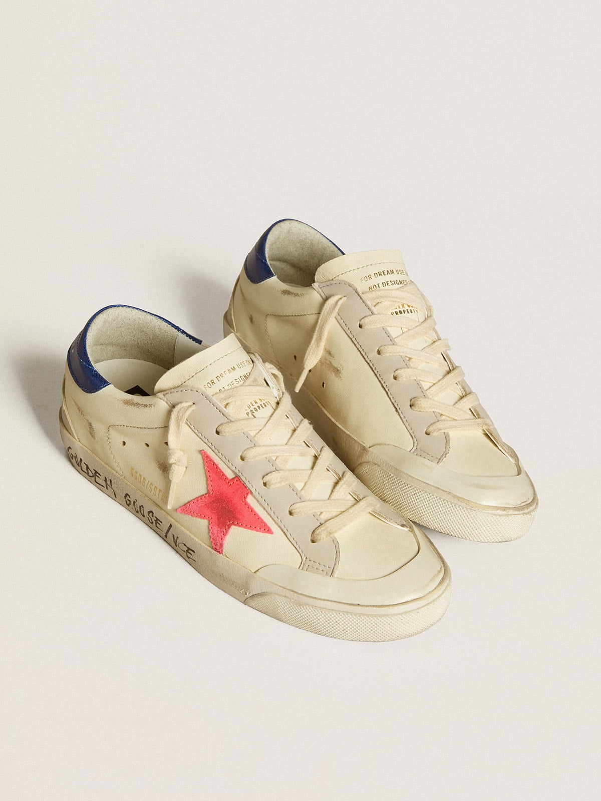 Women’s Super-Star in nappa with suede star and metallic leather heel tab - Golden Goose Women