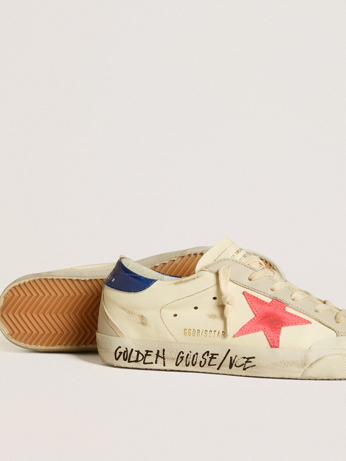 Women’s Super-Star in nappa with suede star and metallic leather heel tab - Golden Goose Women