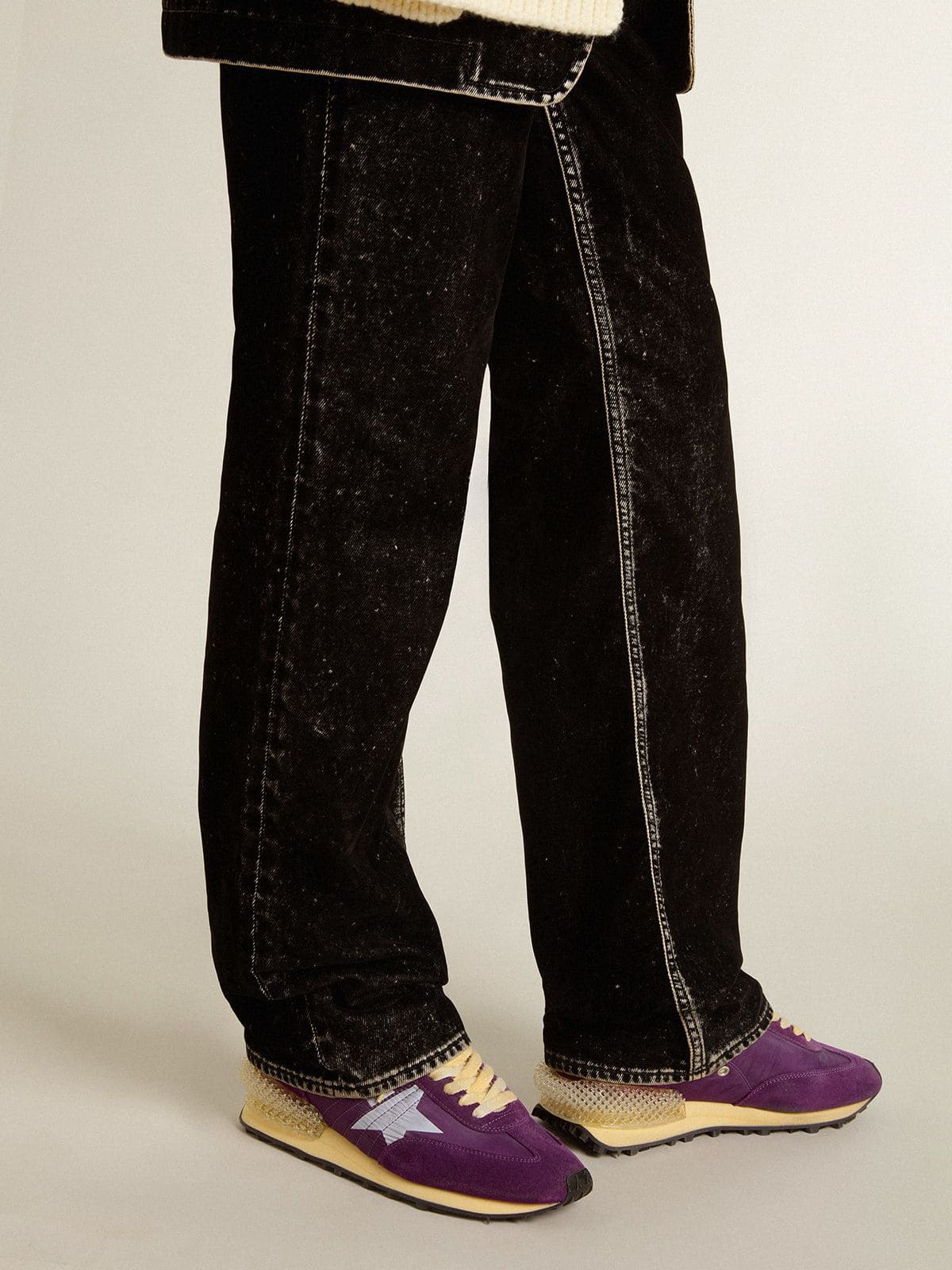 Women’s Marathon with purple nylon upper and white star - Golden Goose Women