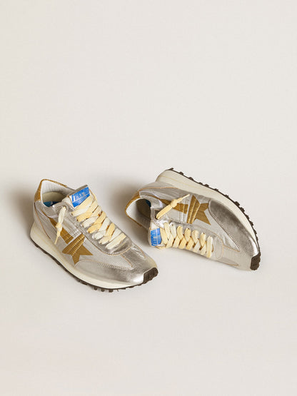 Women’s Marathon with silver ripstop nylon upper and gold star - Golden Goose Women