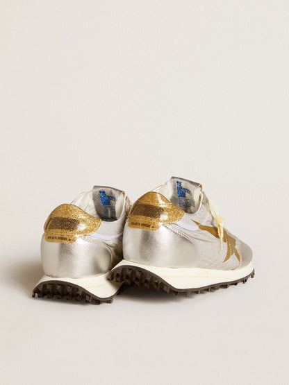 Women’s Marathon with silver ripstop nylon upper and gold star - Golden Goose Women