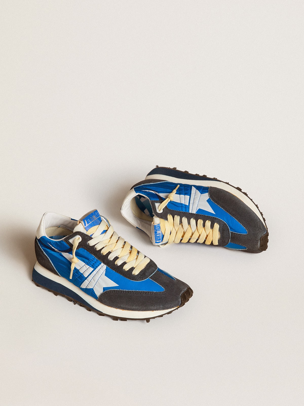 Women’s Marathon with blue nylon upper and white star - Golden Goose Women