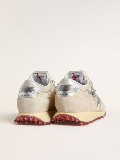 Women’s Marathon with beige nylon upper and gray star - Golden Goose Women