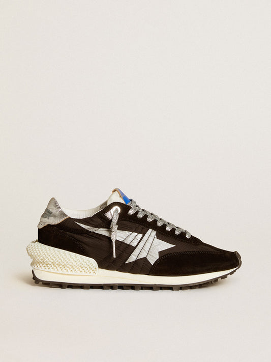Women’s Marathon with black ripstop nylon upper and silver star - Golden Goose Women