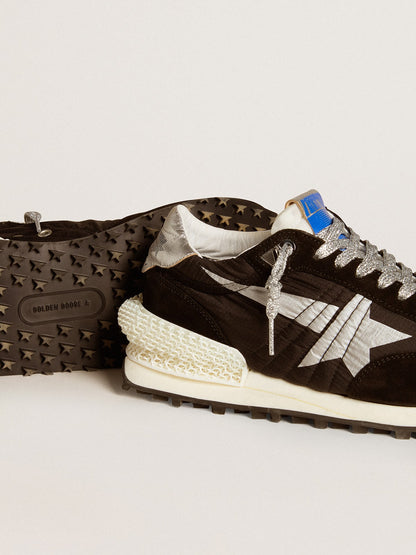 Women’s Marathon with black ripstop nylon upper and silver star - Golden Goose Women