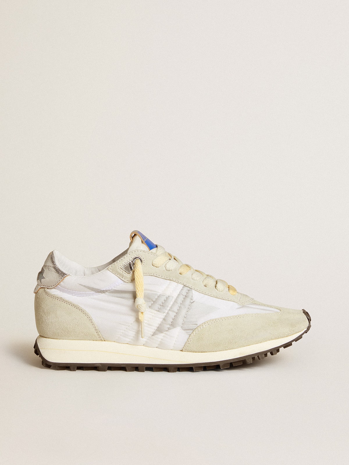 Women’s Marathon with white nylon upper and silver star - Golden Goose Women