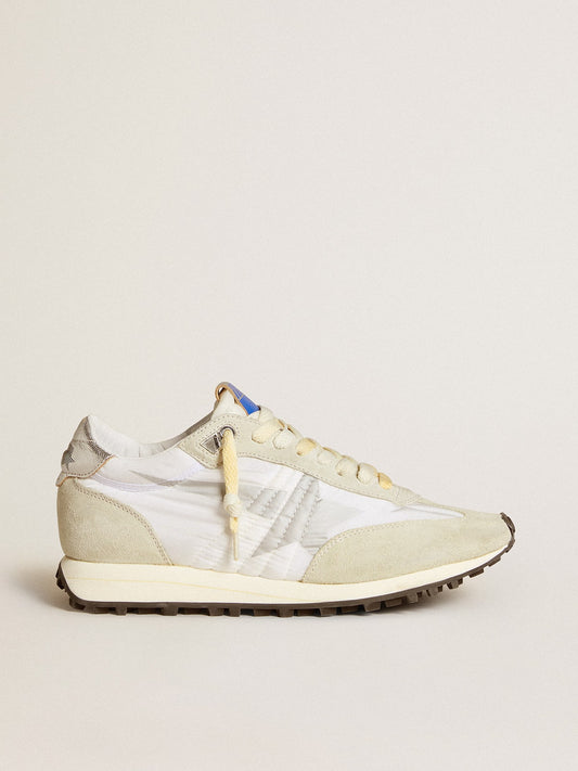 Women’s Marathon with white nylon upper and silver star - Golden Goose Women