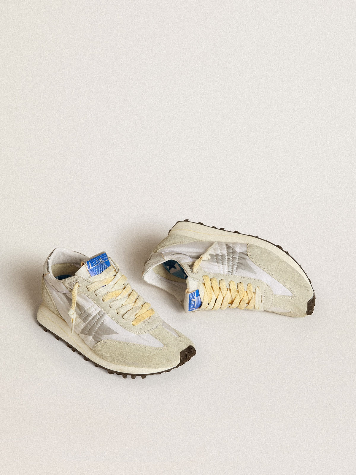 Women’s Marathon with white nylon upper and silver star - Golden Goose Women