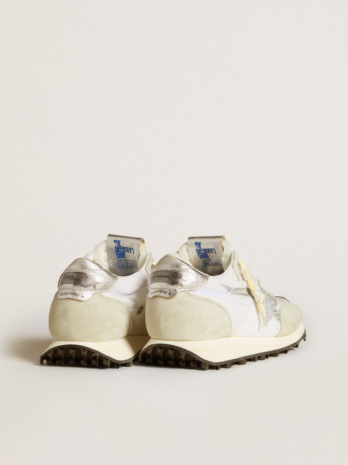 Women’s Marathon with white nylon upper and silver star - Golden Goose Women