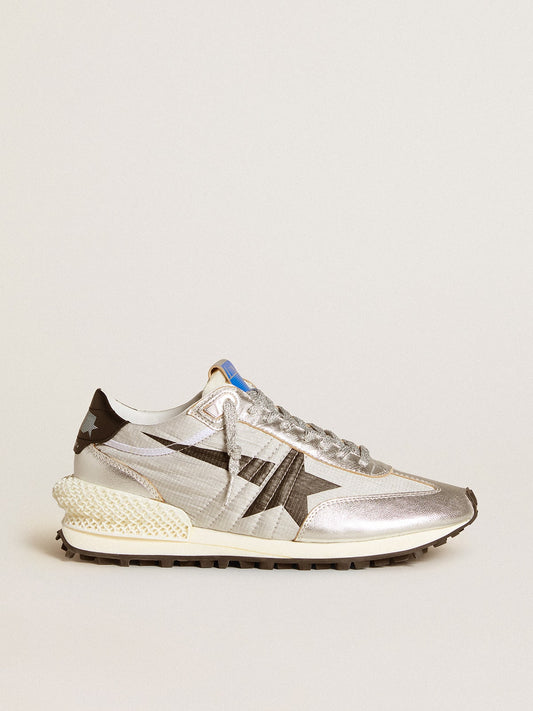 Women’s Marathon with silver ripstop nylon upper and black star - Golden Goose Women