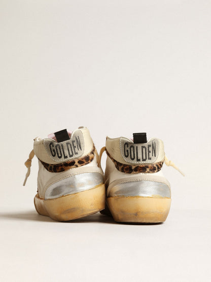 Mid Star LTD with silver metallic leather inserts and pink star - Golden Goose Women