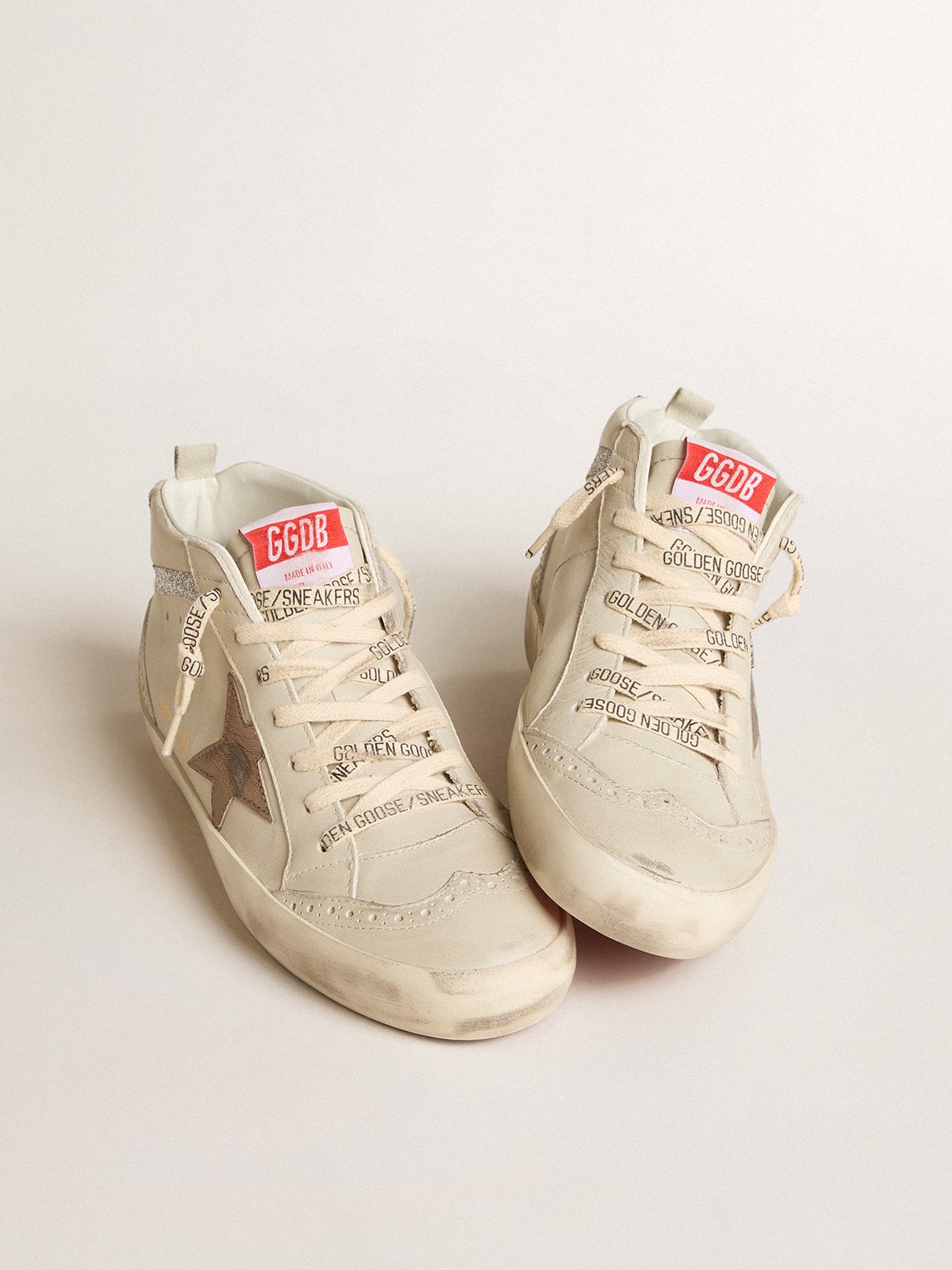 Women's Mid Star LTD with bronze leather star and Swarovski crystal flash - Golden Goose Women