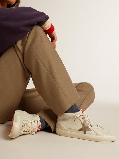 Women's Mid Star LTD with bronze leather star and Swarovski crystal flash - Golden Goose Women