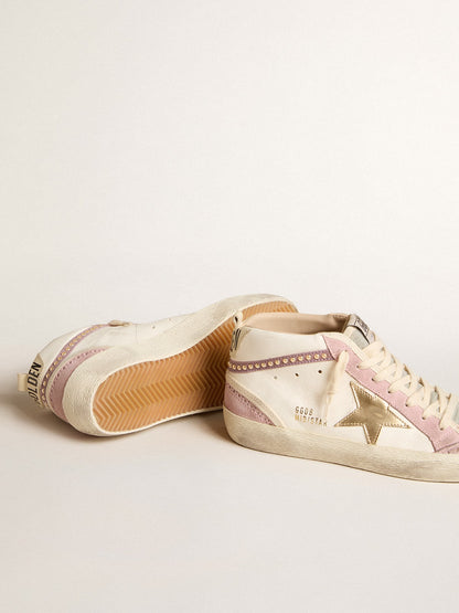 Mid Star with gold leather star and pink suede flash with pearls - Golden Goose Women
