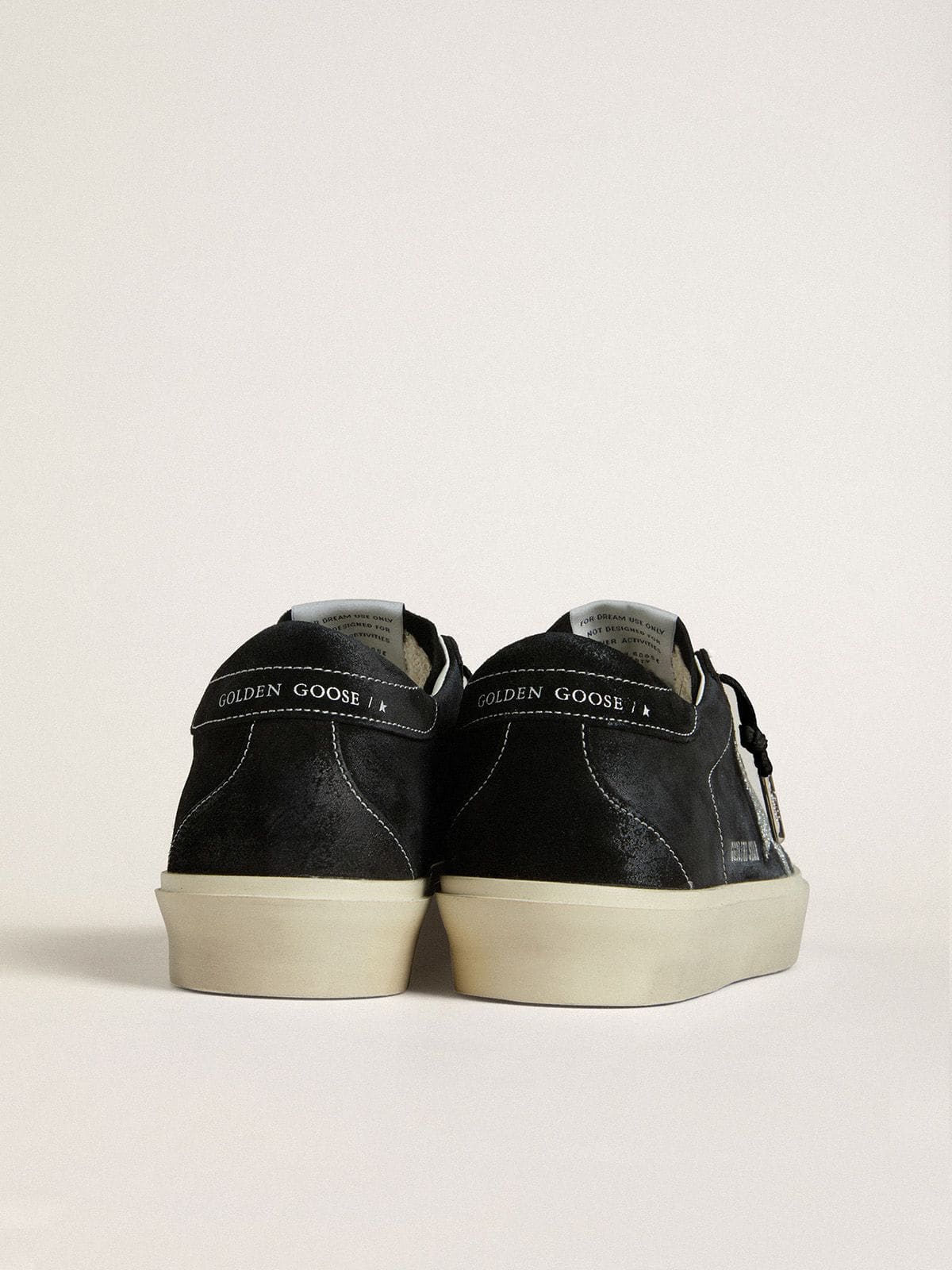 Women's Hi Star in black suede with silver Swarovski crystal star - Golden Goose Women