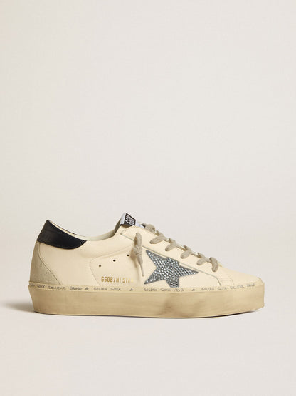 Hi Star in nappa with Swarovski crystal star and dark blue leather heel tab - Golden Goose Women