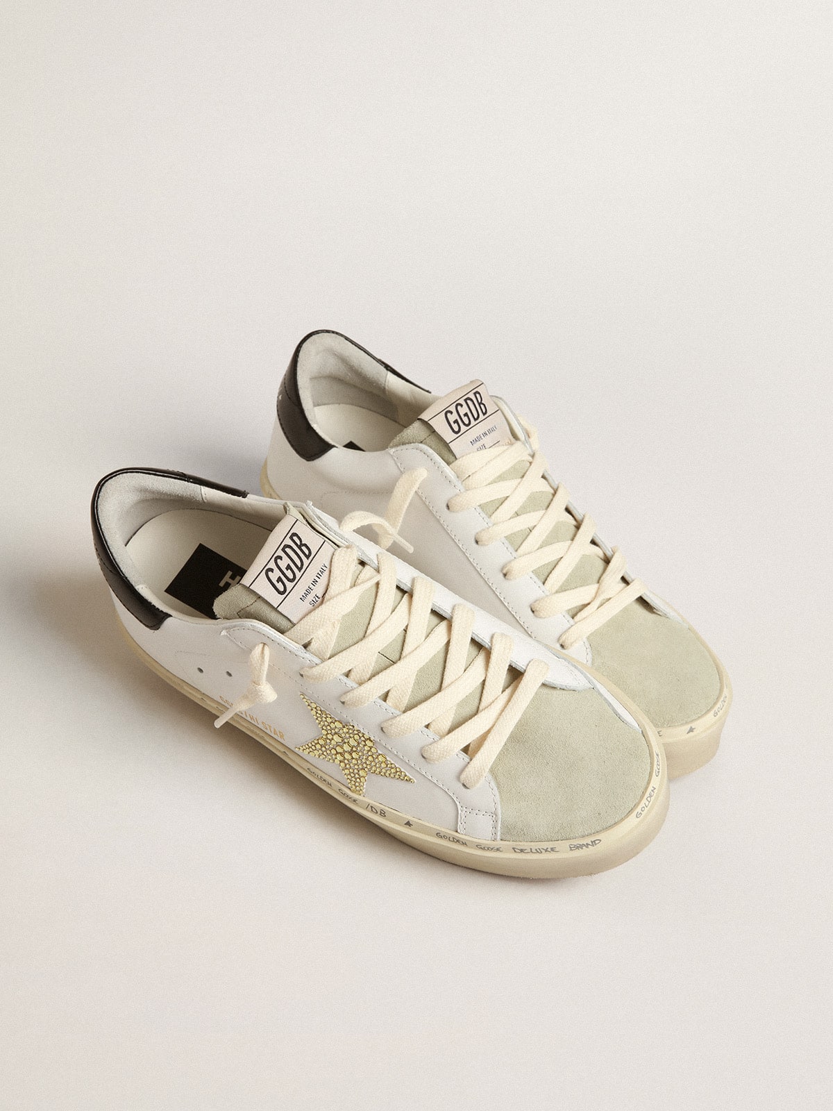 Hi Star with Swarovski crystal star and black heel tab - Golden Goose Women