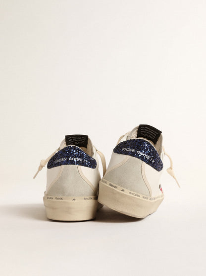 Hi Star with fuchsia leather star and blue glitter heel tab - Golden Goose Women