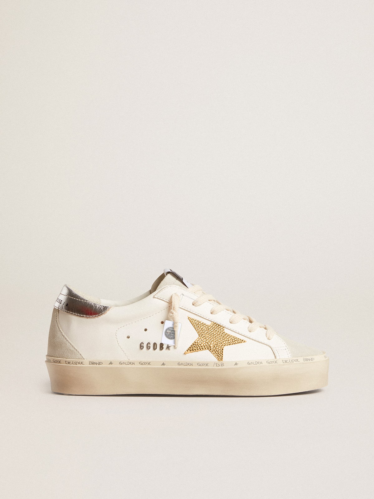 Hi Star with Swarovski crystal star and silver leather heel tab - Golden Goose Women