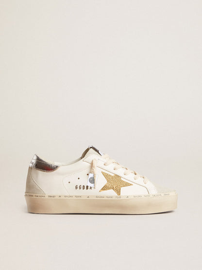 Hi Star with Swarovski crystal star and silver leather heel tab - Golden Goose Women