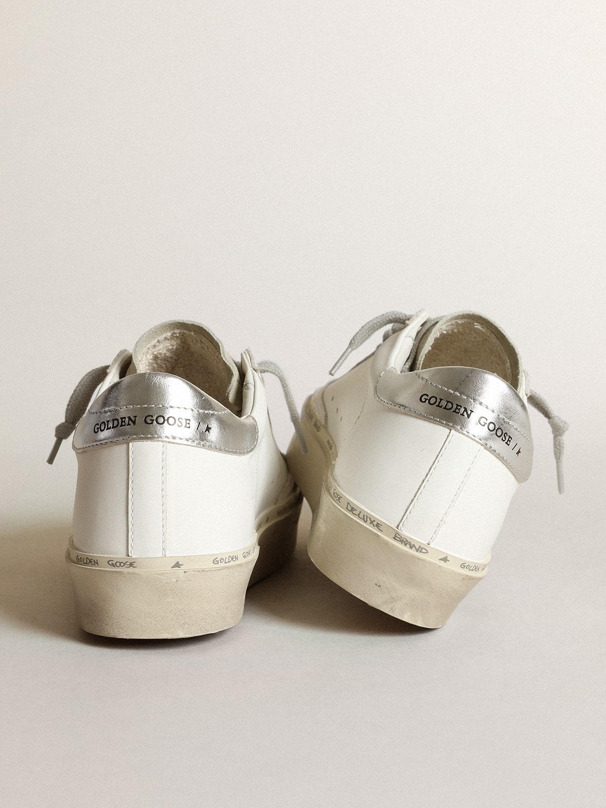 Women's Hi Star with star in leopard print pony skin and silver heel - Golden Goose Women
