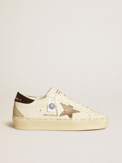 Hi Star  with Swarovski crystal star and black leather heel tab - Golden Goose Women