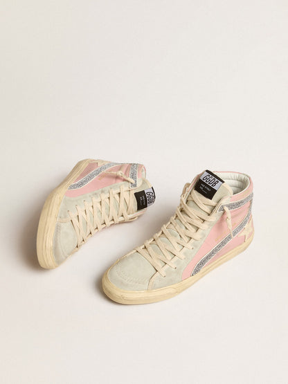 Pink Slide LTD with leather star and Swarovski crystal flash - Golden Goose Women