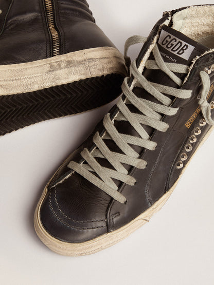 Women’s Slide high-top sneakers with studs | Golden Goose - Golden Goose Women