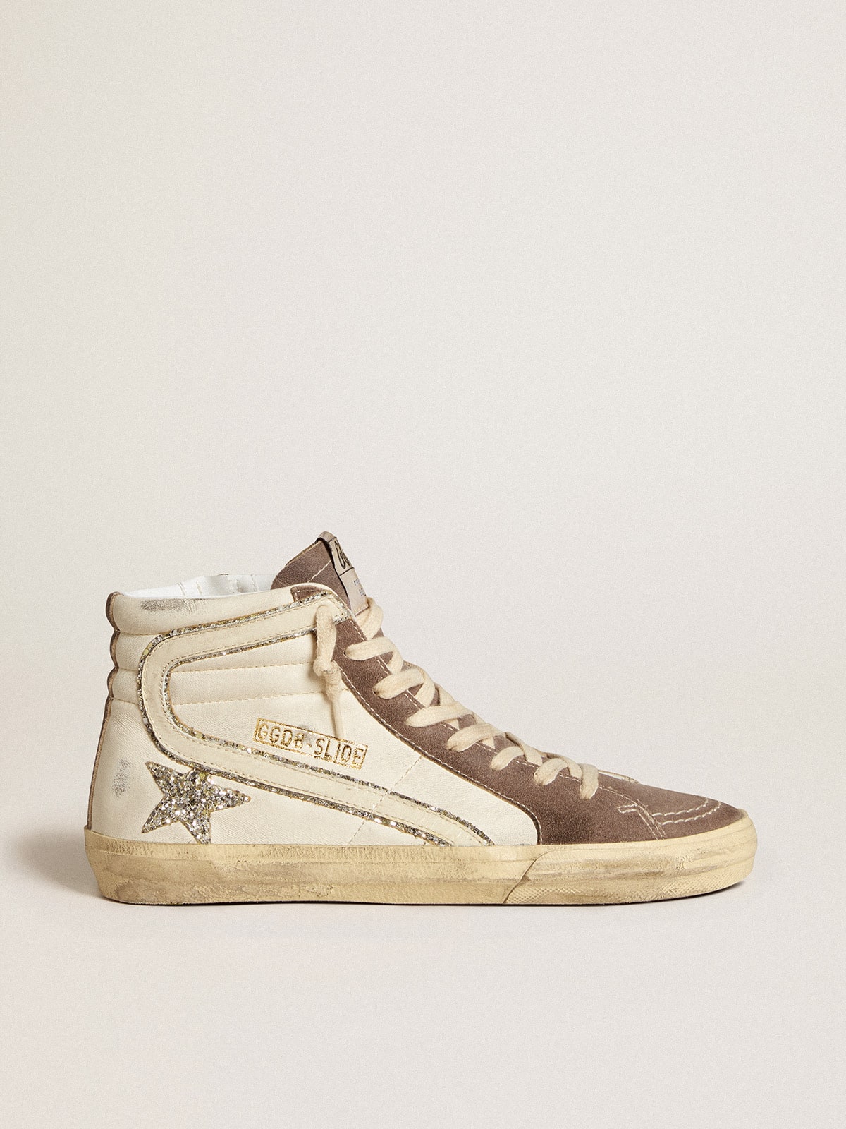Slide in nappa with glitter star and patent leather flash - Golden Goose Women