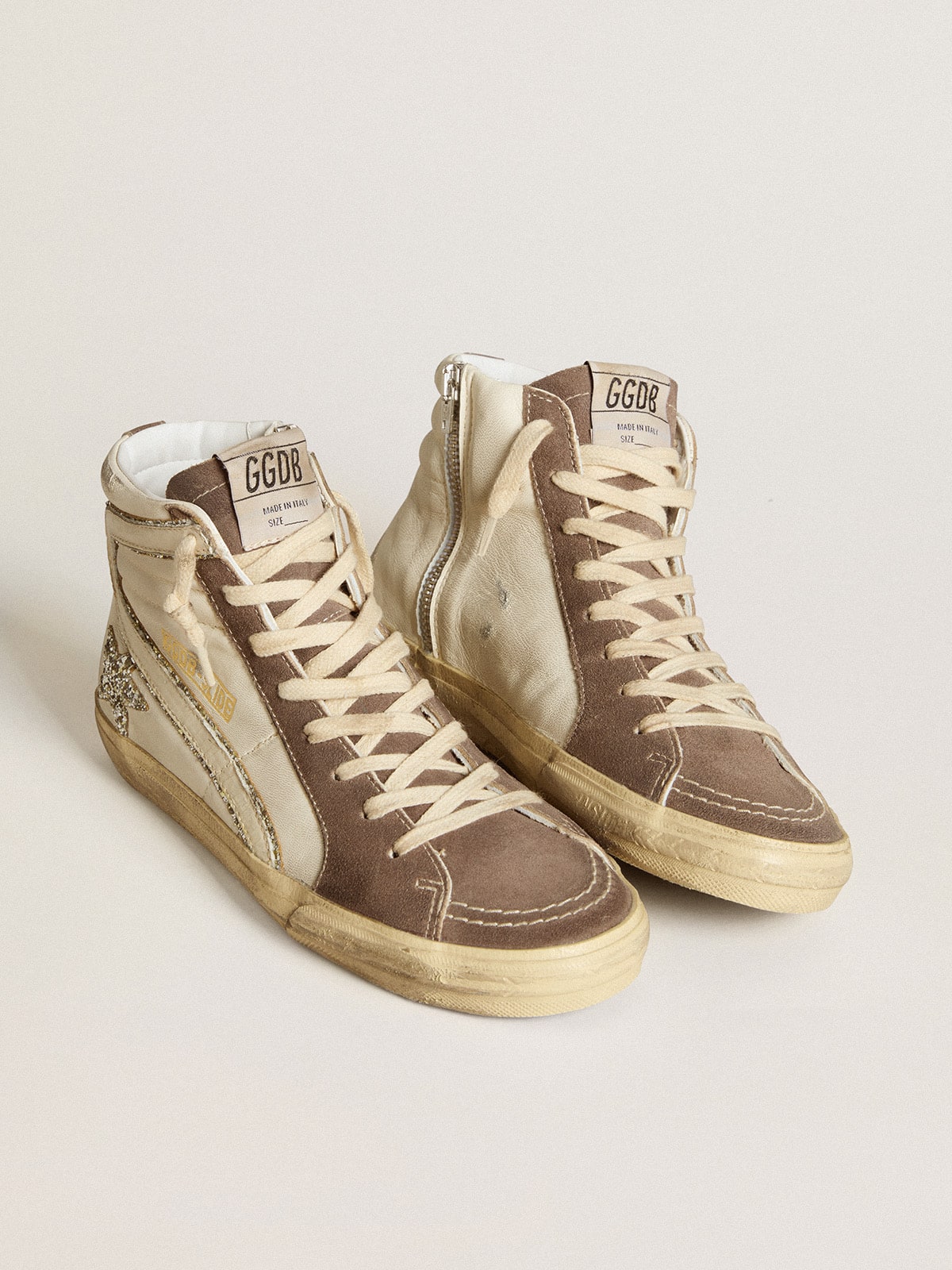 Slide in nappa with glitter star and patent leather flash - Golden Goose Women