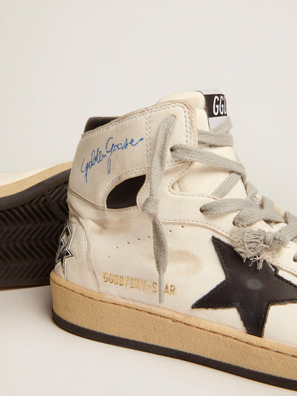 Women's Sky-Star with signature on the ankle and black inserts - Golden Goose Women