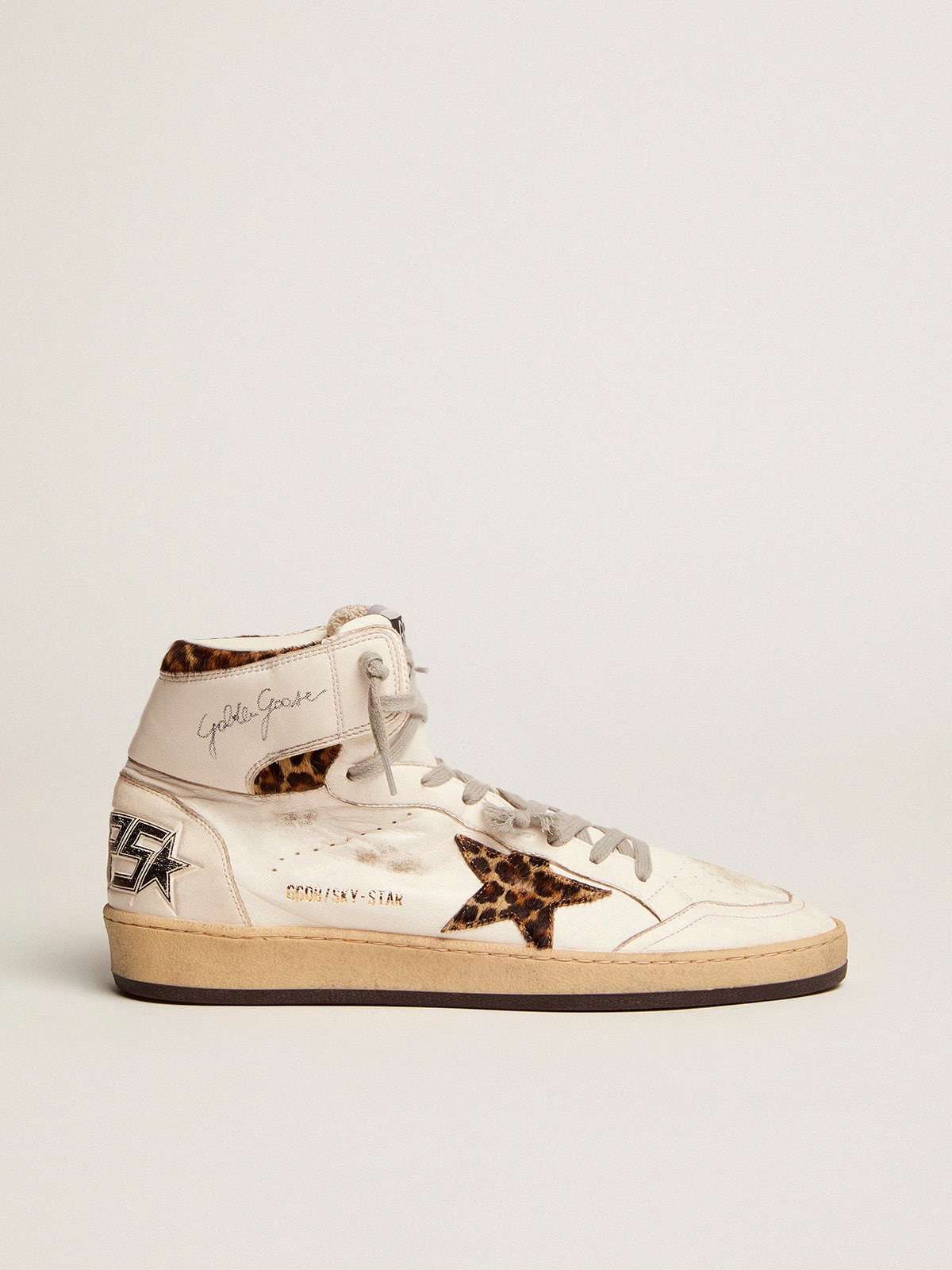 Women’s Sky-Star high-top sneakers in leopard-print pony skin | Golden Goose - Golden Goose Women