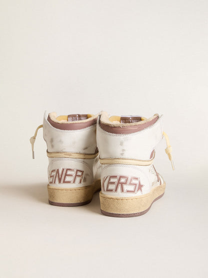 Sky-Star in white leather with pink leather star - Golden Goose Women