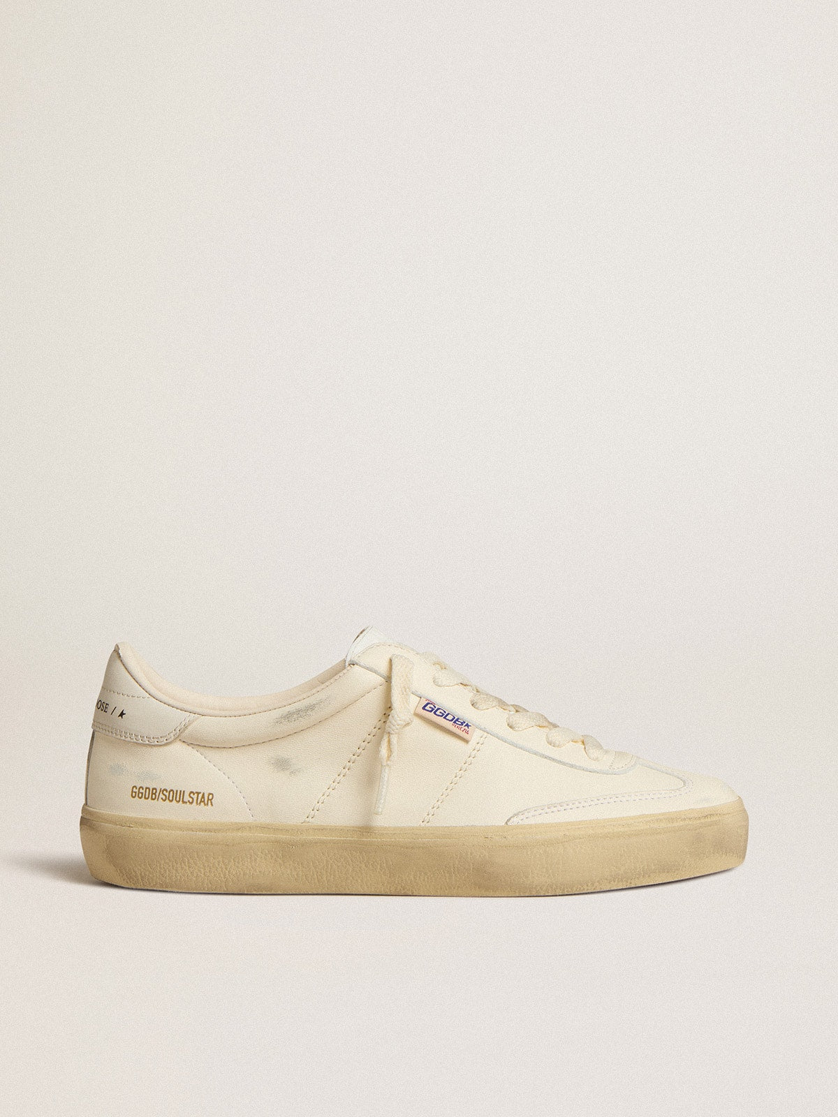 Women's Soul Star in white nappa with white leather heel tab - Golden Goose Women