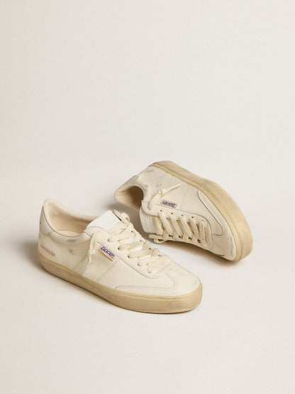 Women's Soul Star in white nappa with white leather heel tab - Golden Goose Women