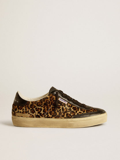 Soul Star in leopard-print pony skin with black nappa leather heel tab and inserts - Golden Goose Women