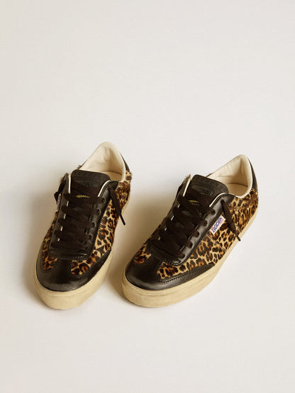 Soul Star in leopard-print pony skin with black nappa leather heel tab and inserts - Golden Goose Women