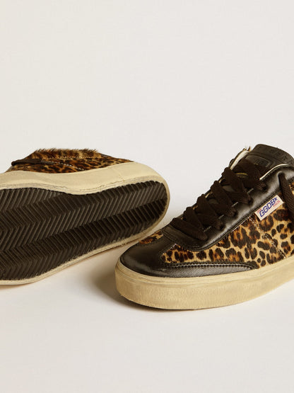 Soul Star in leopard-print pony skin with black nappa leather heel tab and inserts - Golden Goose Women