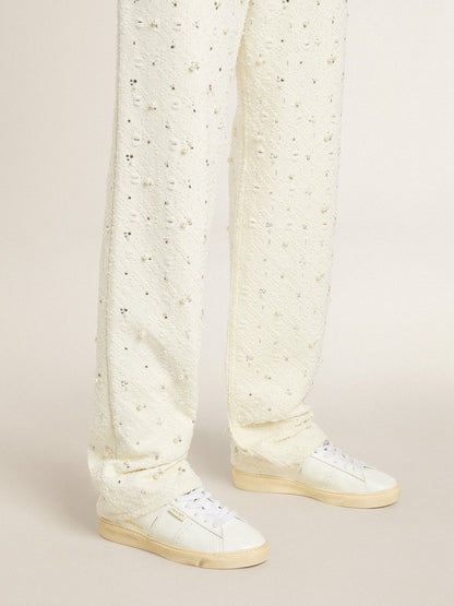 Matchstar in leather with peach pink heel tab - Golden Goose Women