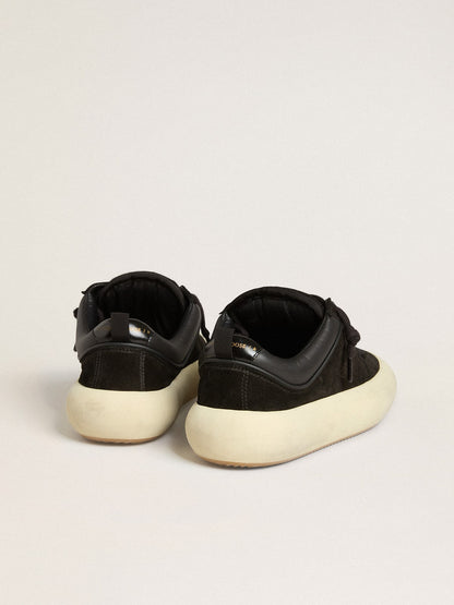 Women's Space-Star Cube in black suede with perforated star - Golden Goose Women