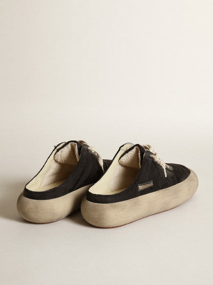 Women's Space-Star Sabots with leather star and shearling lining - Golden Goose Women