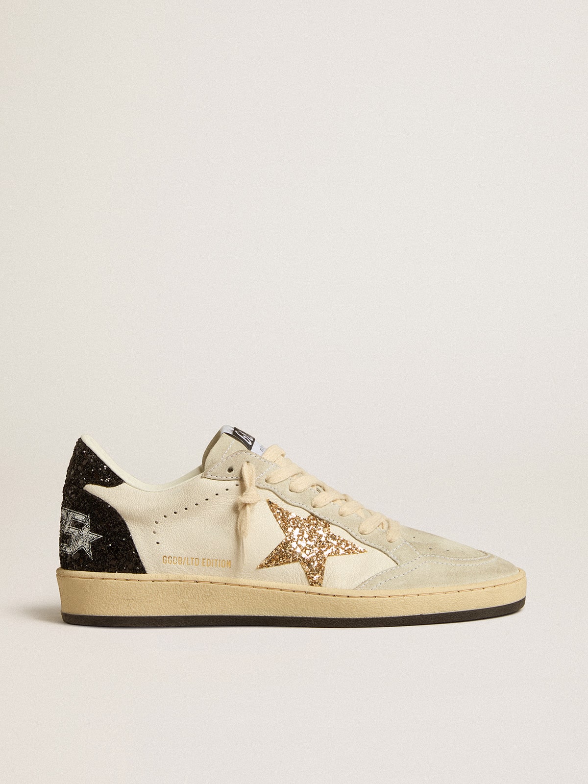 Women’s Ball Star  in nappa and suede with glitter star and black heel tab - Golden Goose Women
