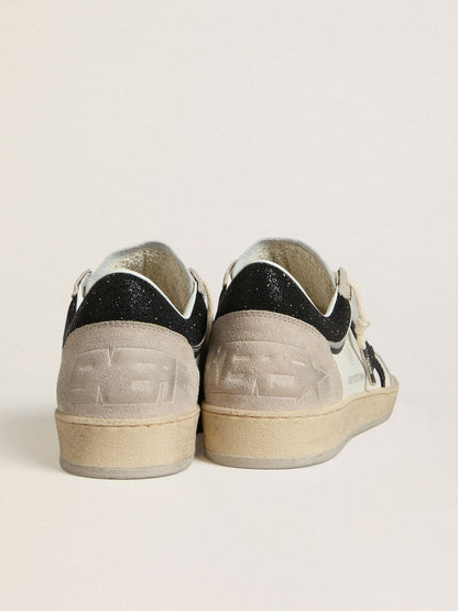 Women's Ball Star LTD in nappa with black crystal star and beige suede inserts - Golden Goose Women