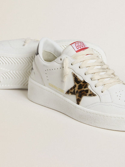 Ball Star with leopard pony skin star and black laminated leather heel tab - Golden Goose Women