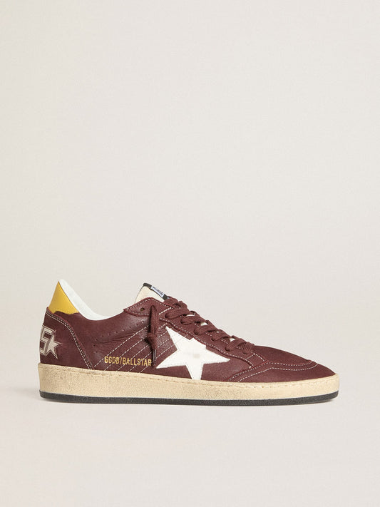 Women's Ball Star in chocolate nubuck with leather star and heel tab - Golden Goose Women
