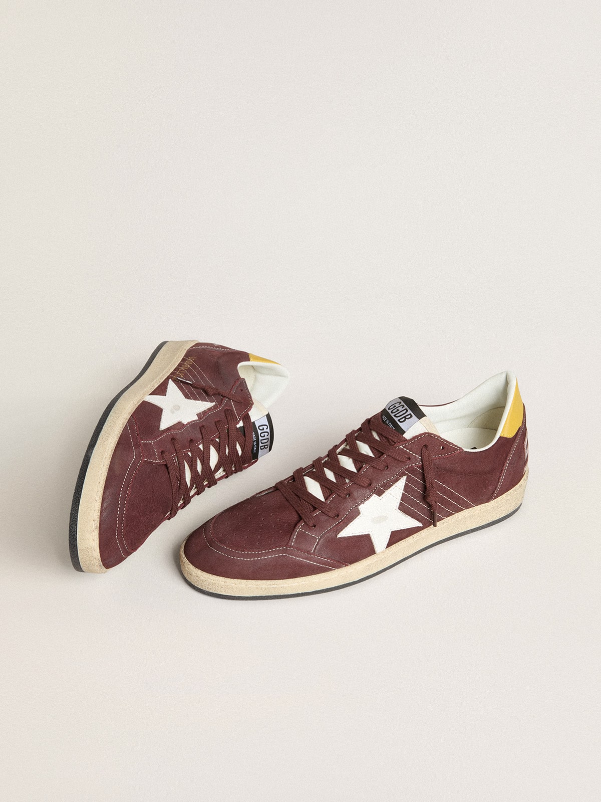 Women's Ball Star in chocolate nubuck with leather star and heel tab - Golden Goose Women