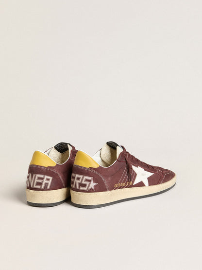 Women's Ball Star in chocolate nubuck with leather star and heel tab - Golden Goose Women